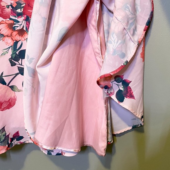 Modcloth Floral A-Line Skirt - Pink and Red - Picture 6 of 11